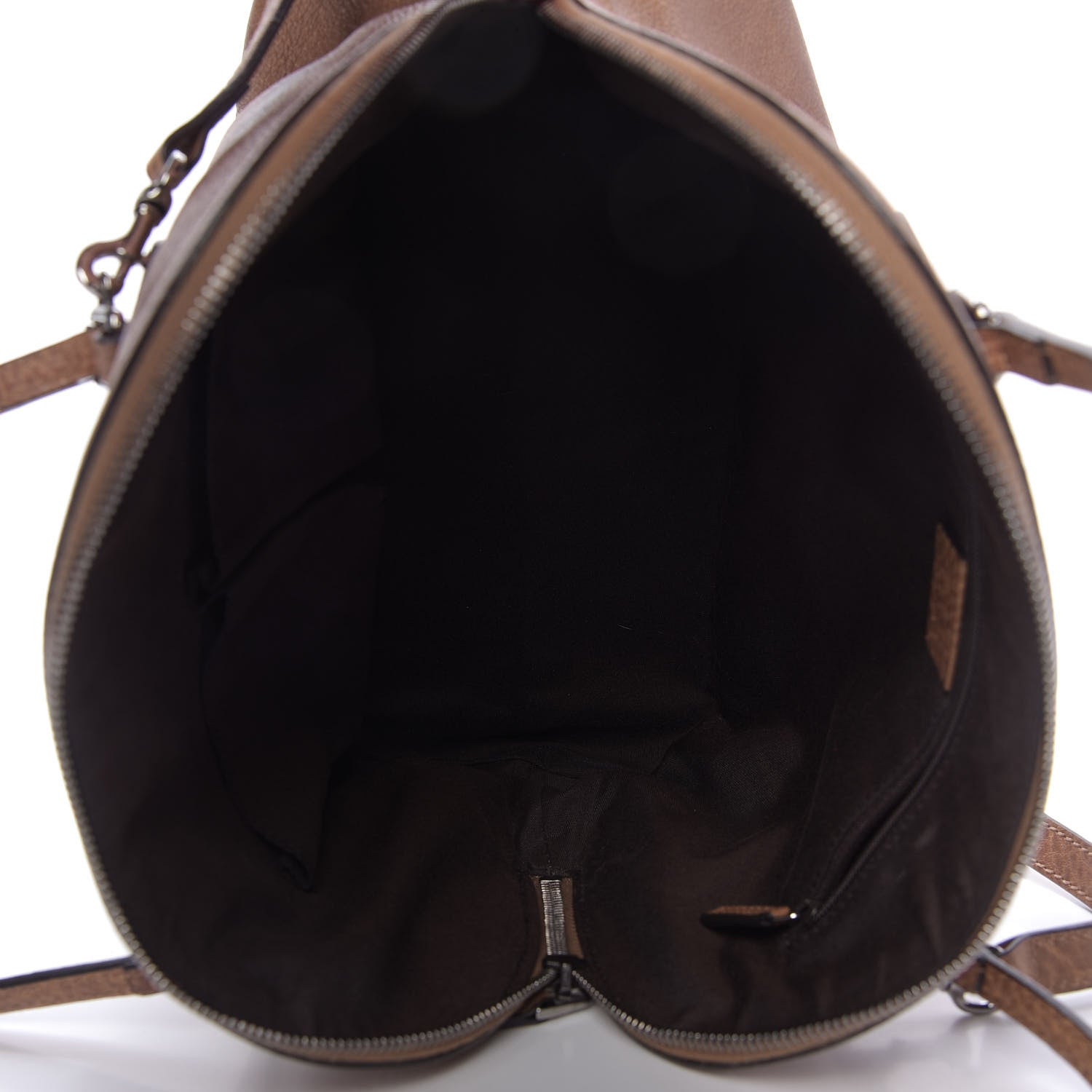 Gucci Calfskin Medium Web Dome Bag Brown 6 of 10