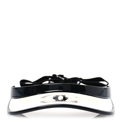 Chanel Resin CC Visor White Black 3 of 10