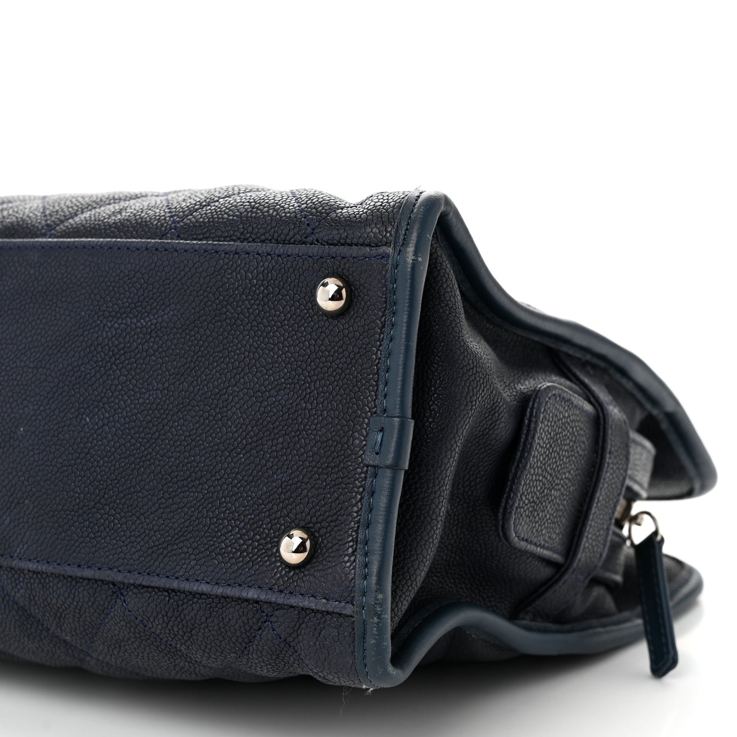 Caviar Quilted French Riviera Tote Blue