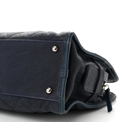 Chanel Caviar Quilted French Riviera Tote Blue 10 of 12