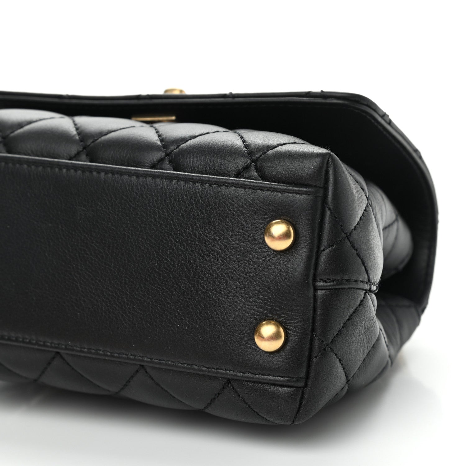 Chanel Calfskin Crystal Quilted Extra Mini Coco Handle Flap Black 10 of 10