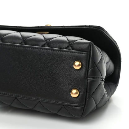 Chanel Calfskin Crystal Quilted Extra Mini Coco Handle Flap Black 10 of 10
