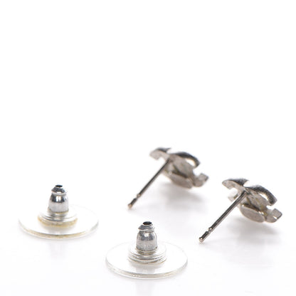 Chanel Crystal Mini Timeless CC Earrings Silver 3 of 6