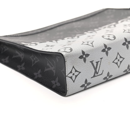 Louis Vuitton Monogram Eclipse Split Pochette Voyage MM 7 of 8