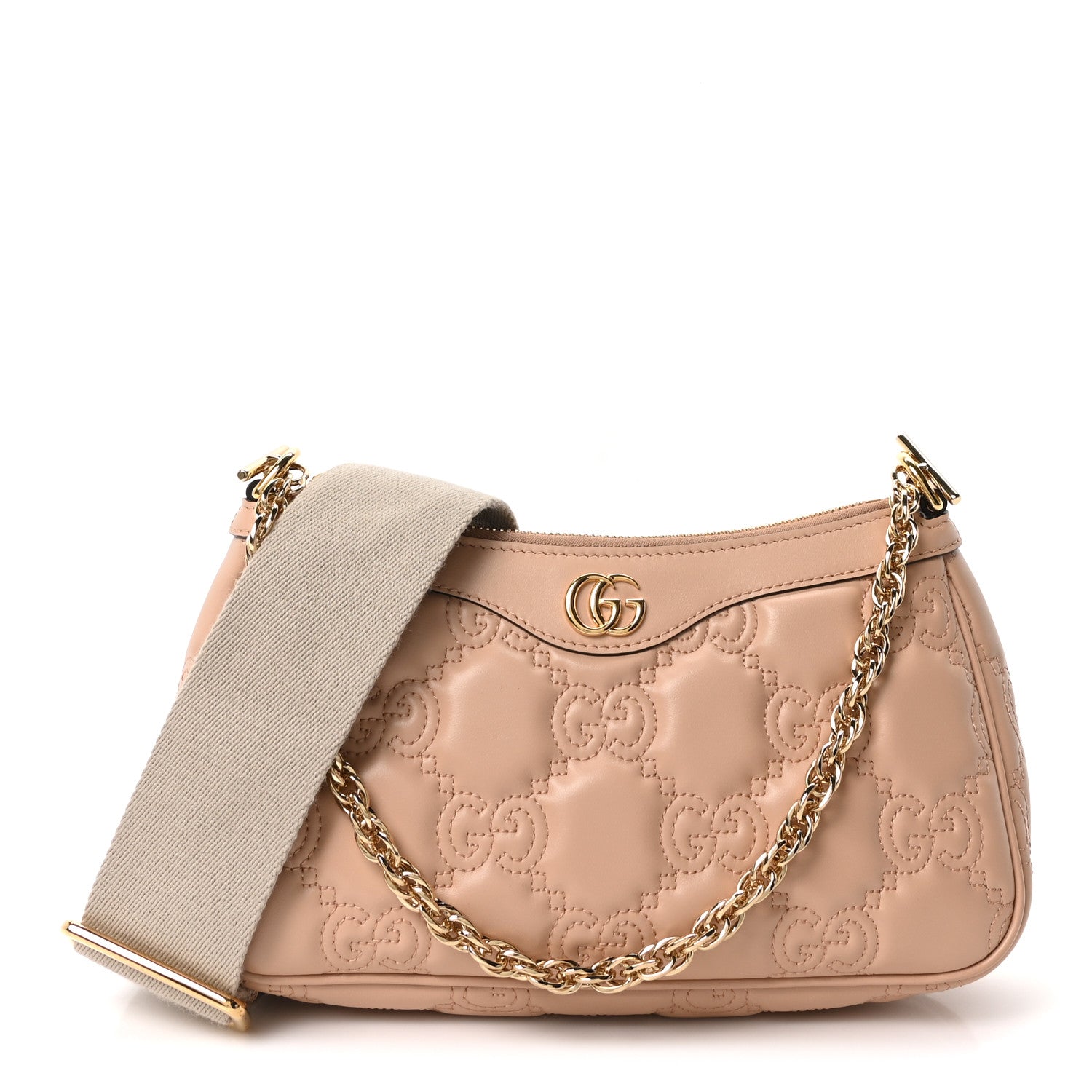 Gucci Calfskin GG Matelasse Chain Handbag Porcelain Rose 1 of 10