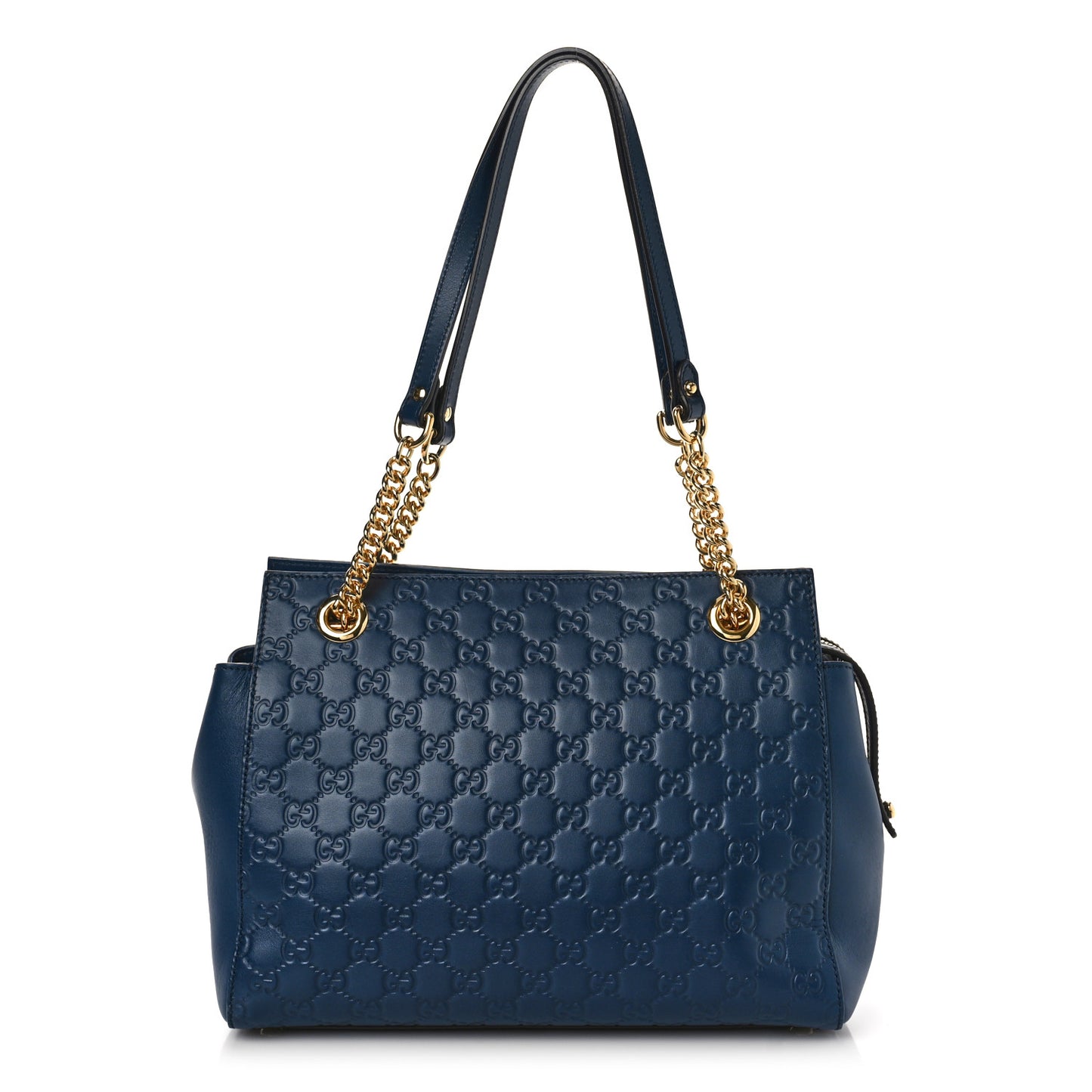 Guccissima Signature Medium Shoulder Tote Bag Blue
