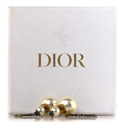 Christian Dior Pearl Crystal J'Adior Tribales Earrings Antique Gold 5 of 5