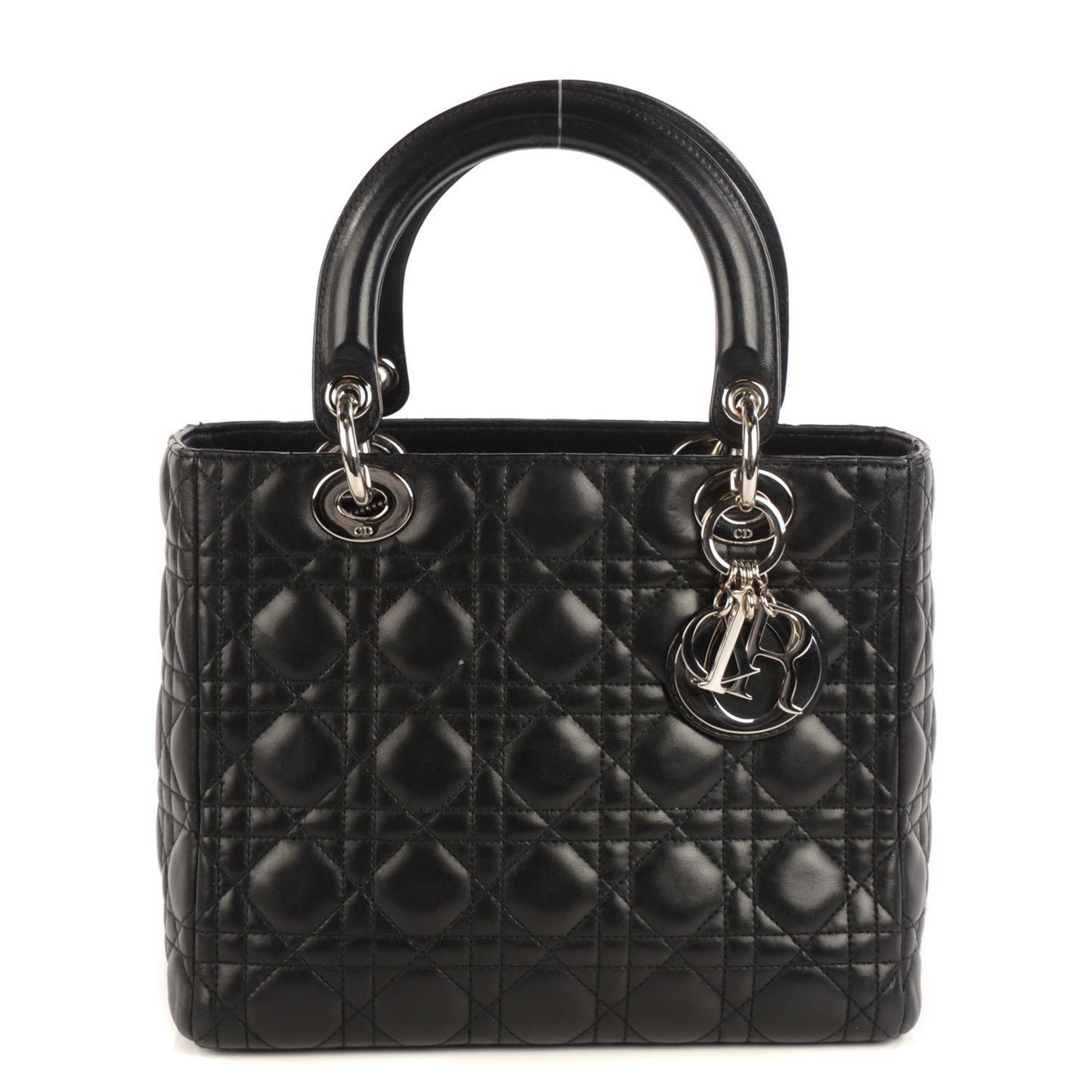 Lambskin Cannage Medium Lady Dior Black
