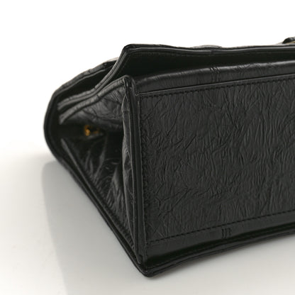 Balenciaga Crushed Calfskin Quilted Medium Crush Chain Bag Black 9 of 10