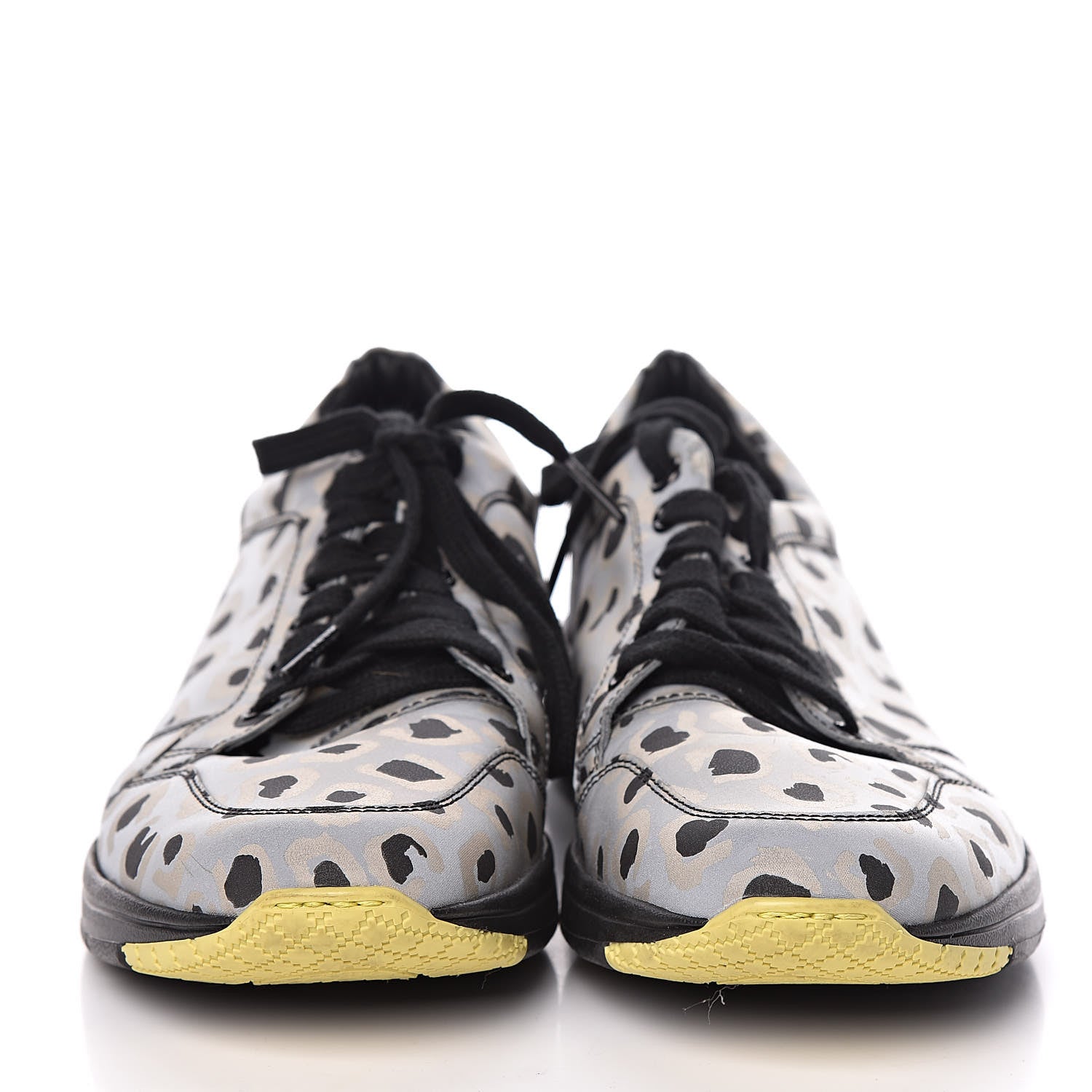 Gucci Fabric Rubber Leopard Print Brava Reflective Sneakers 38.5 2 of 13