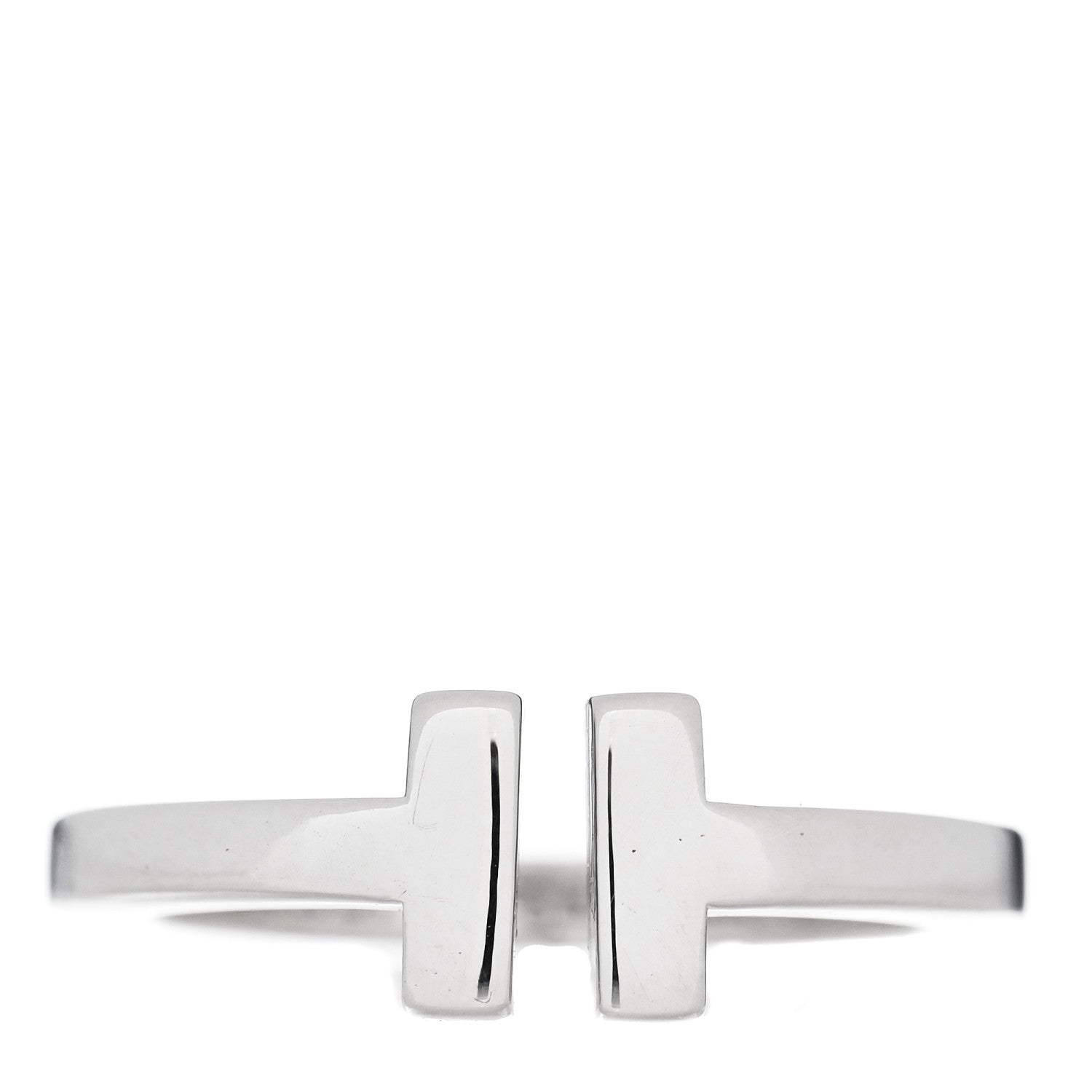 Tiffany Sterling Silver T Square Ring 54 7 1 of 8