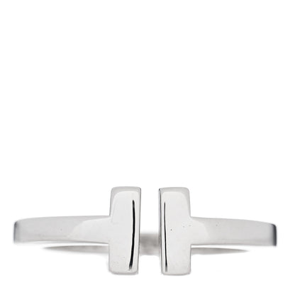 Tiffany Sterling Silver T Square Ring 54 7 1 of 8