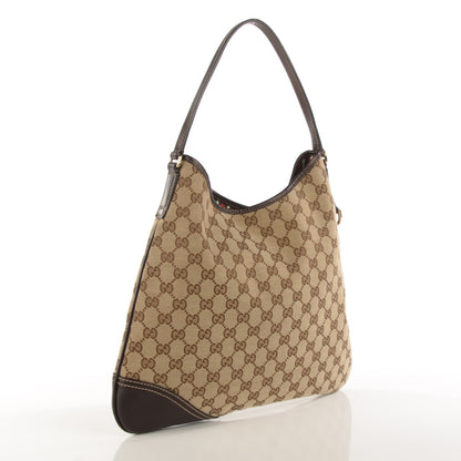Gucci Monogram Medium New Britt Hobo Dark Brown 3 of 7