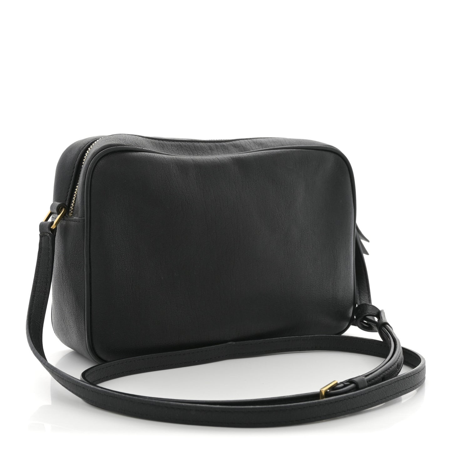 Grained Lambskin Monogram Lou Camera Bag Black