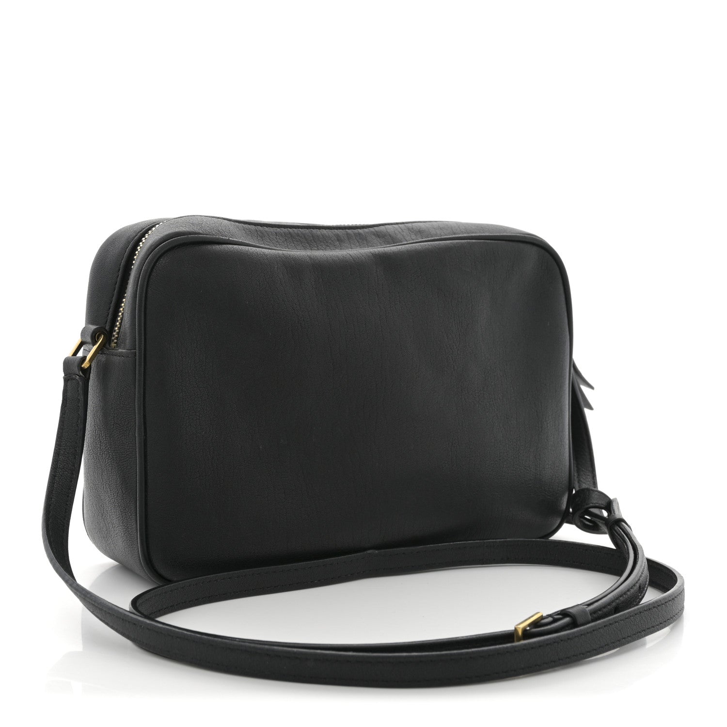 Saint Laurent Grained Lambskin Monogram Lou Camera Bag Black 3 of 12