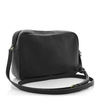 Saint Laurent Grained Lambskin Monogram Lou Camera Bag Black 3 of 12