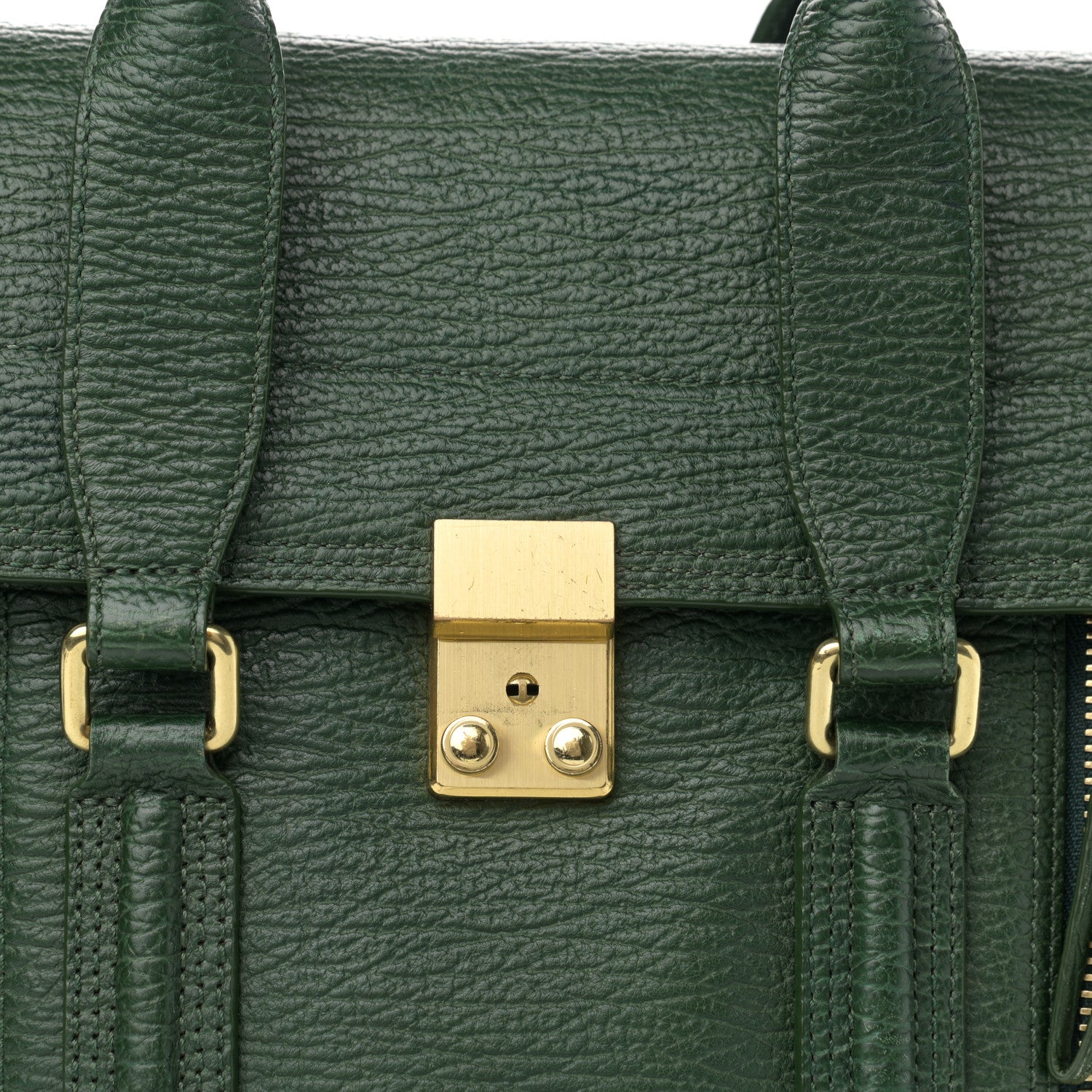 3.1 Phillip Lim Textured Calfskin Medium Pashli Satchel Jade 8 of 17