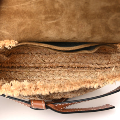 Loewe Calfskin Raffia Mini Gate Crossbody Bag Natural Tan 5 of 10
