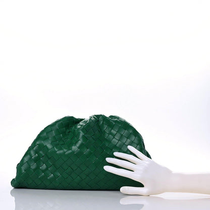 Bottega Veneta Nappa Maxi Intrecciato The Pouch Oversized Clutch Racing Green 2 of 9