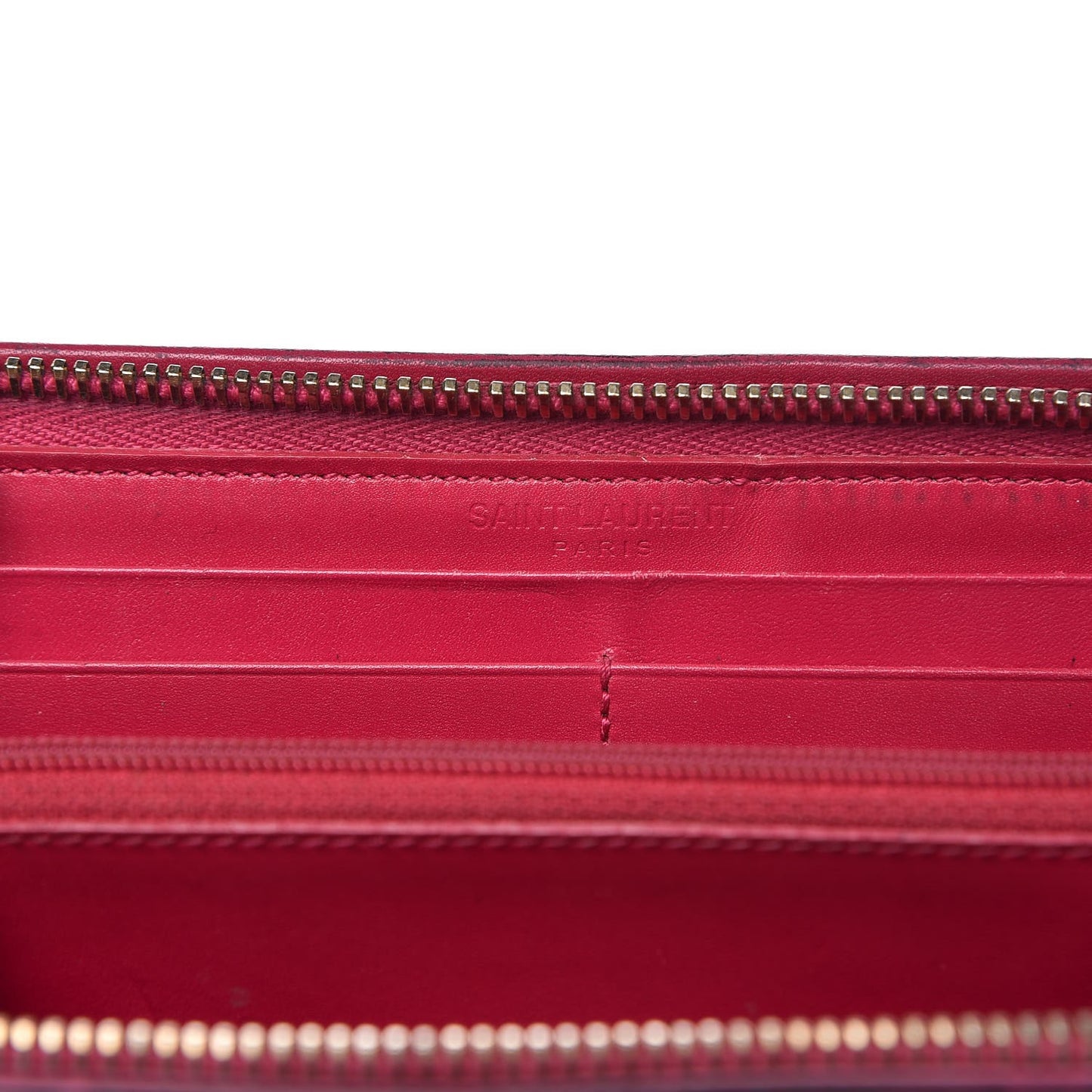 Calfskin Classic Zip Around Continental Wallet Fuchsia