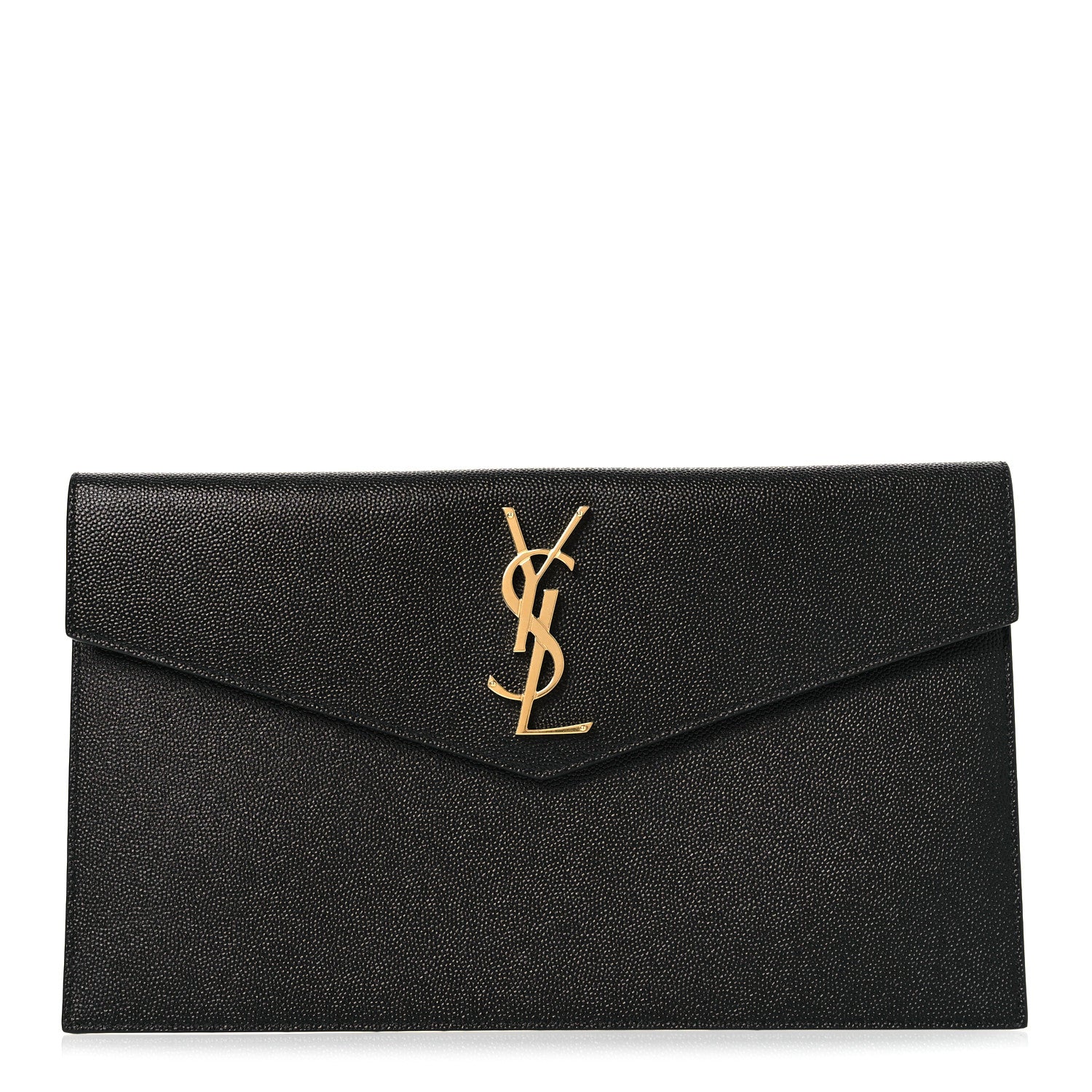 Saint Laurent Grain De Poudre Uptown Pouch Black 1 of 8