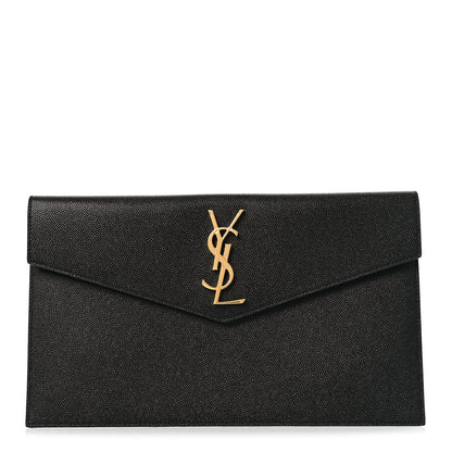 Saint Laurent Grain De Poudre Uptown Pouch Black 1 of 8