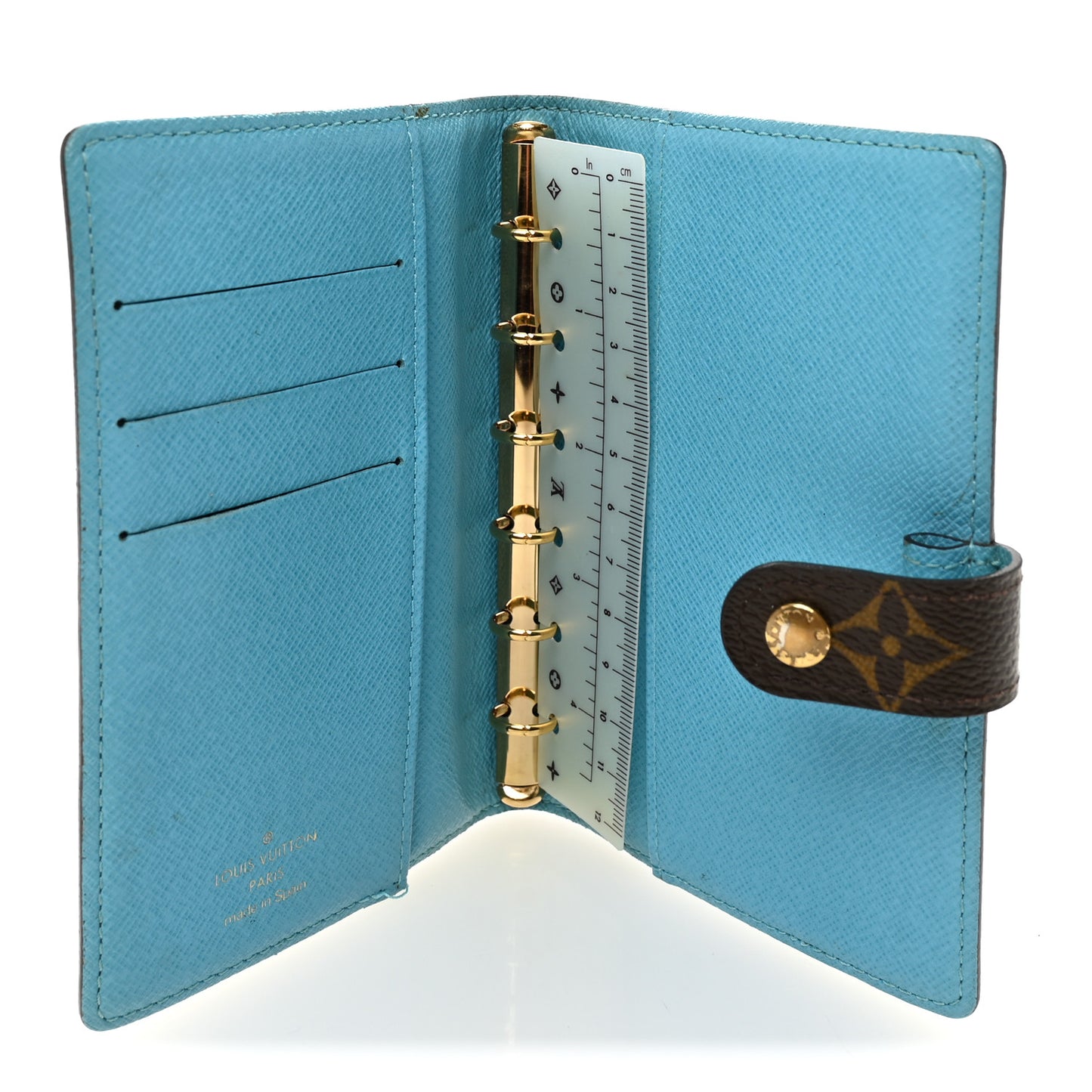 Monogram Groom Small Ring Agenda Cover Blue