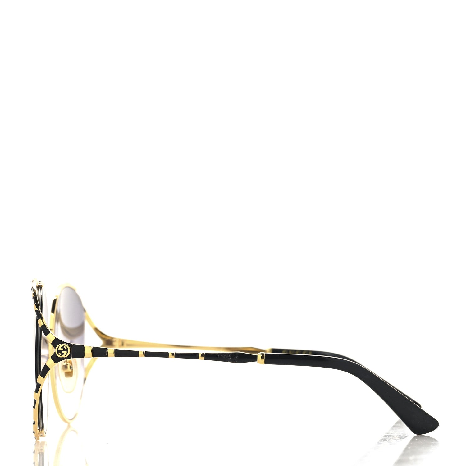 Gucci Metal Round Frame GG0595S Sunglasses Gold Brown 3 of 7