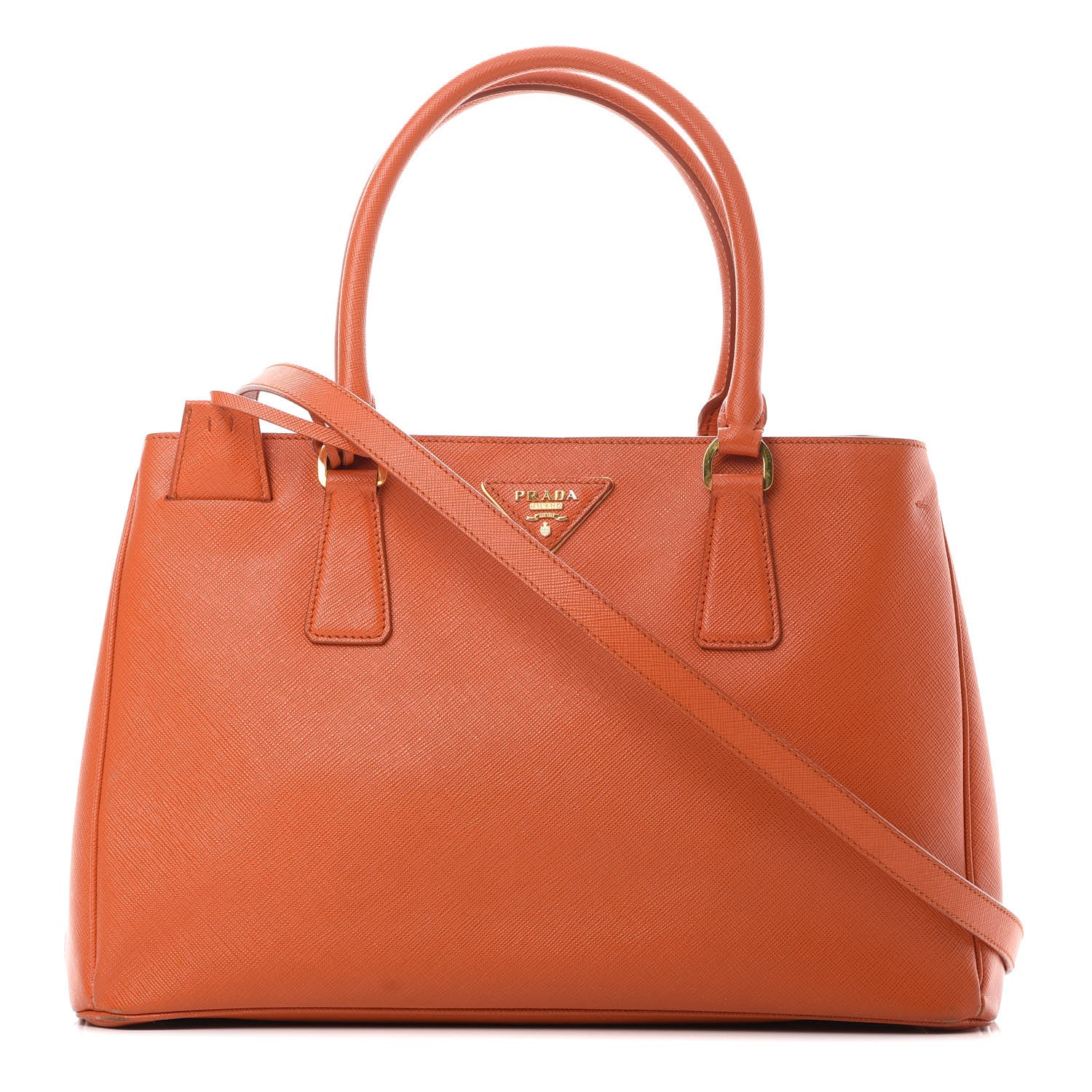 Prada Saffiano Medium Galleria Double Zip Tote Papaya 1 of 20