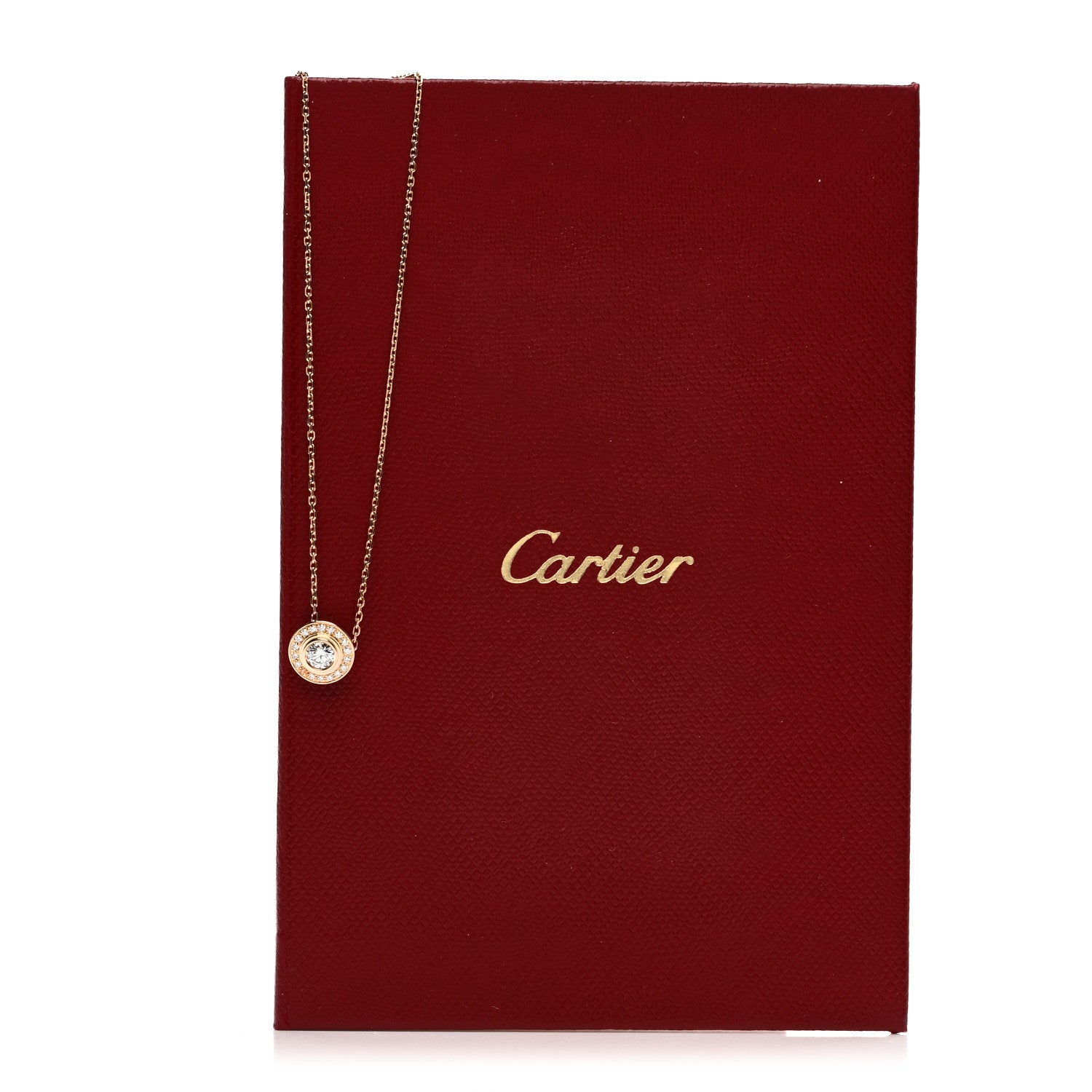 Cartier 18K Pink Gold Diamond .18ct D'Amour Pave Necklace 5 of 5