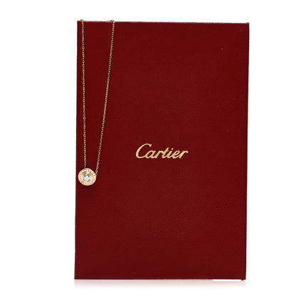 Cartier 18K Pink Gold Diamond .18ct D'Amour Pave Necklace 5 of 5