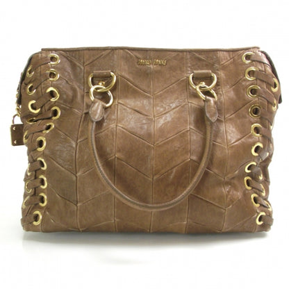 Miu Miu Nappa Chevron Grommet Tote 1 of 9