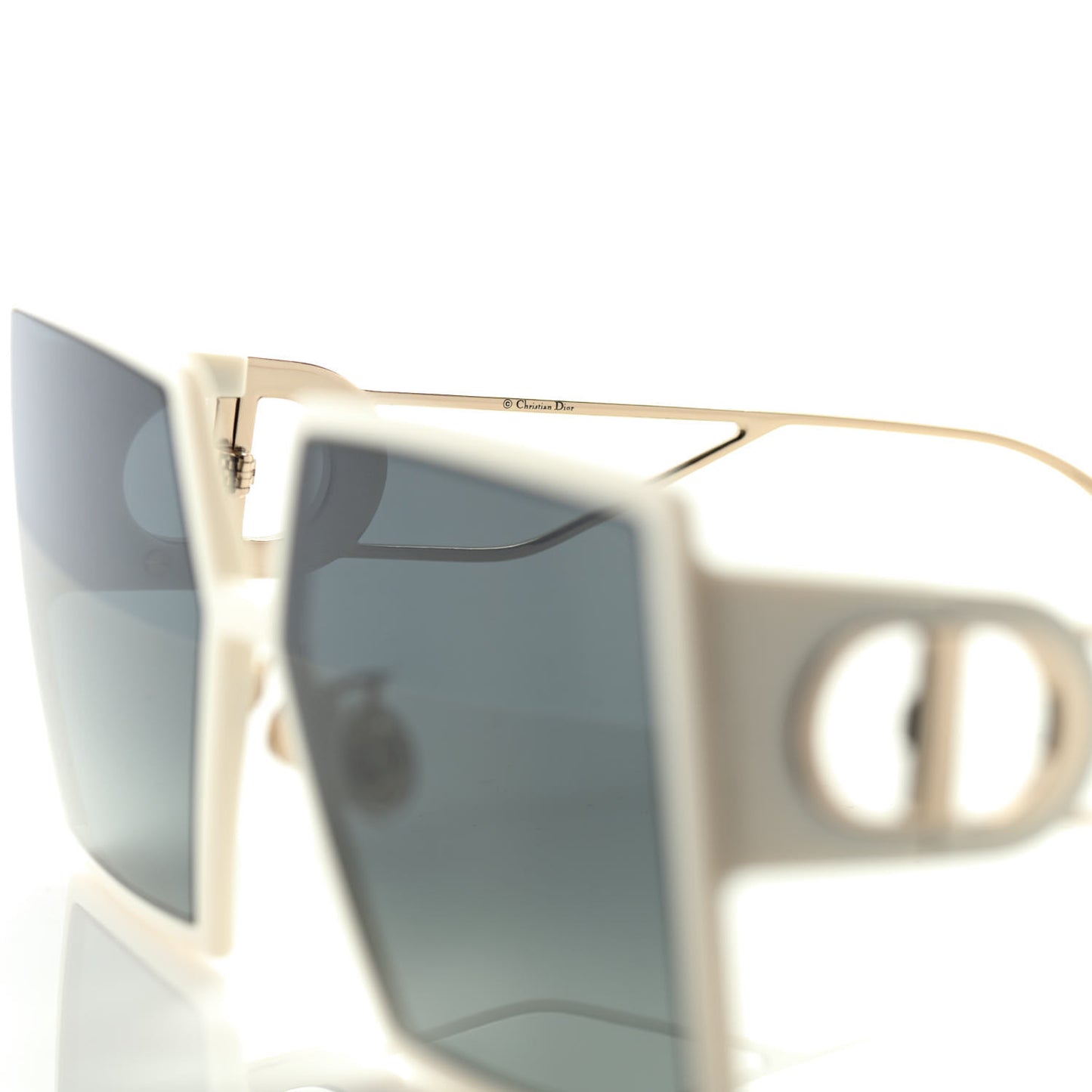 Square 30 Montaigne Sunglasses White