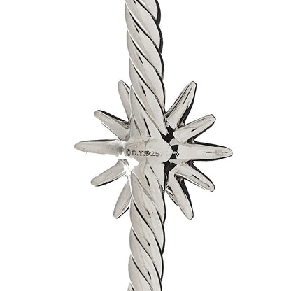 David Yurman Sterling Silver Diamond Starburst Cuff Bracelet 3 of 4