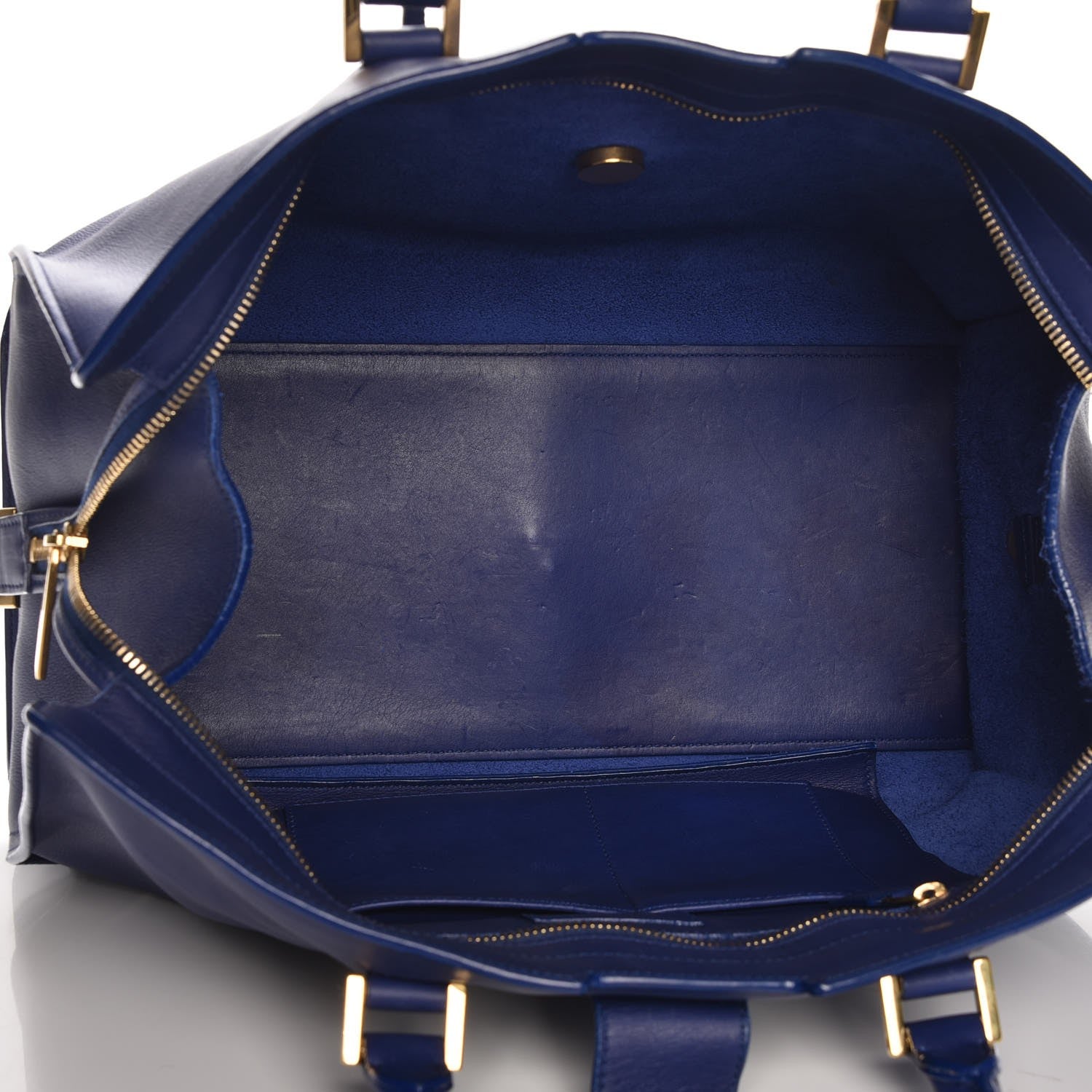 Saint Laurent Calfskin Medium Classic Y Cabas Navy 5 of 12