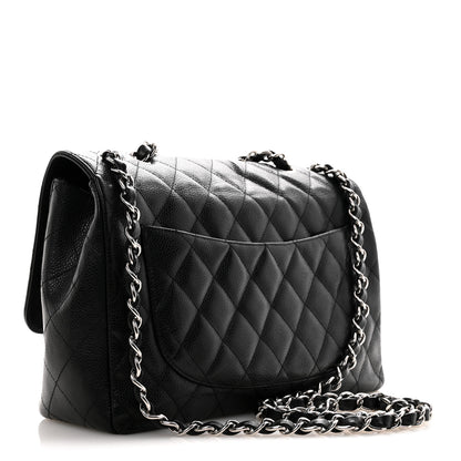 Chanel Caviar Quilted Jumbo Single Flap Black 3 of 10