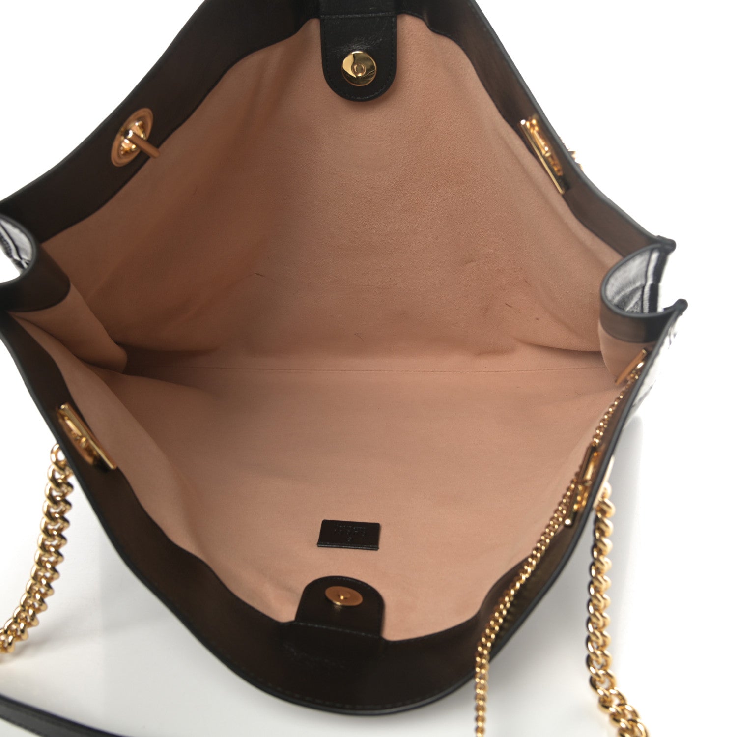 Gucci Calfskin Large Rajah Chain Tote Black 6 of 13