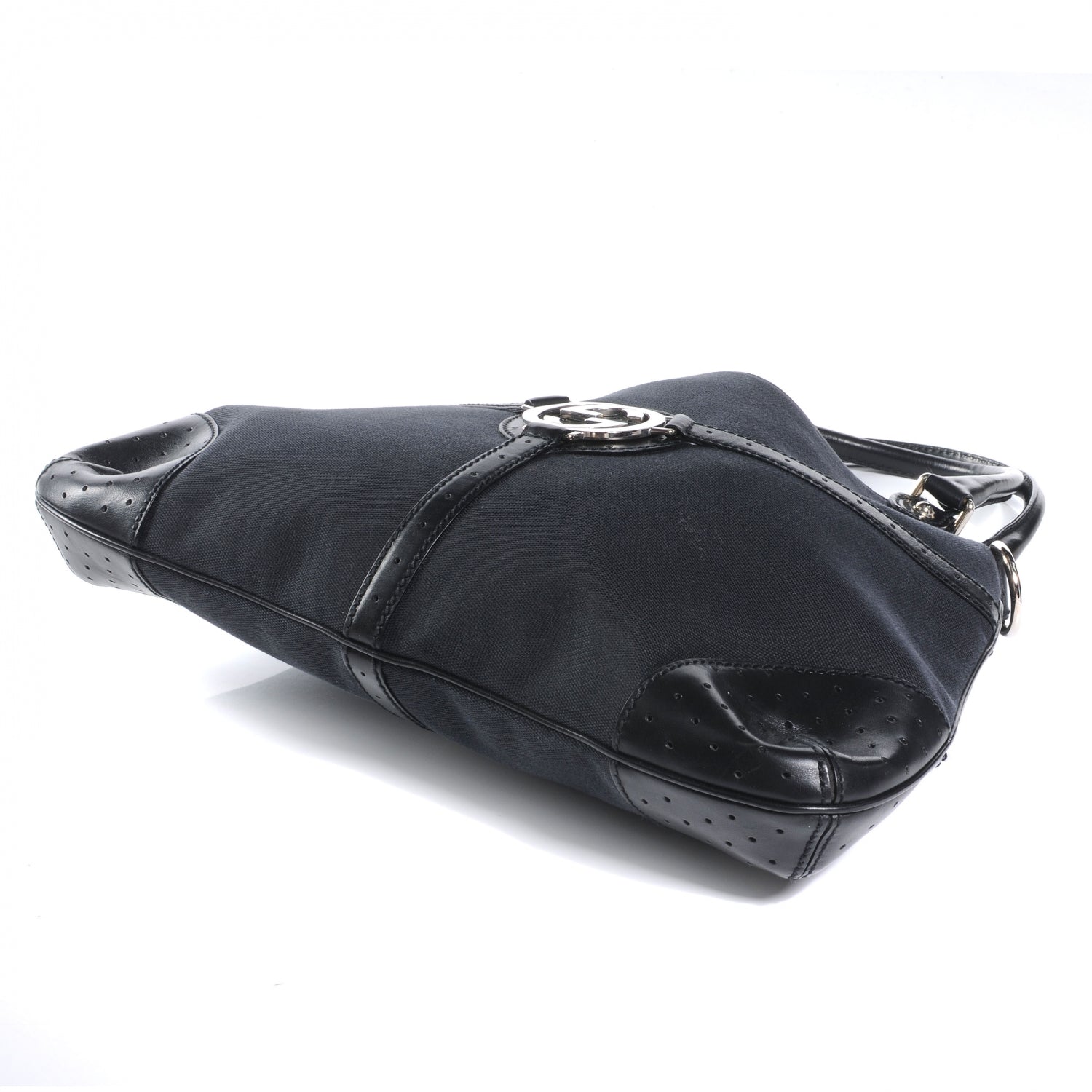 Gucci Canvas Reins Hobo Black 4 of 7