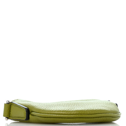 Gucci Pebbled Calfskin Mini B Shoulder Bag Olive Green 3 of 9