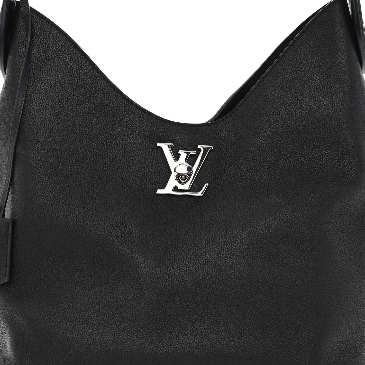 Louis Vuitton Calfskin Lockme Hobo Black 7 of 14