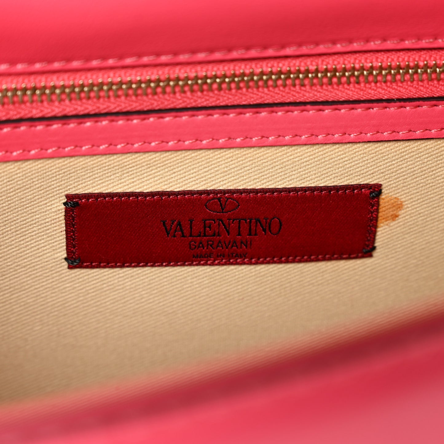 Vitello Medium Glam Lock Rockstud Flap Deep Rose