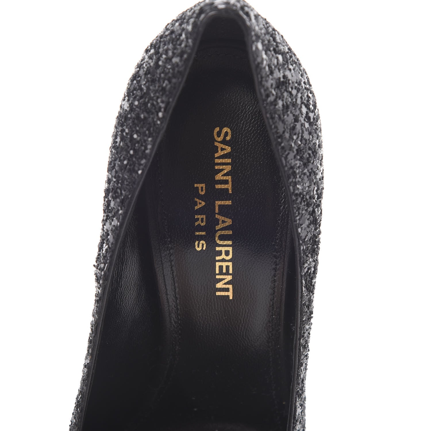 Saint Laurent Glitter Opyum 100 Pumps 35 Black 6 of 8