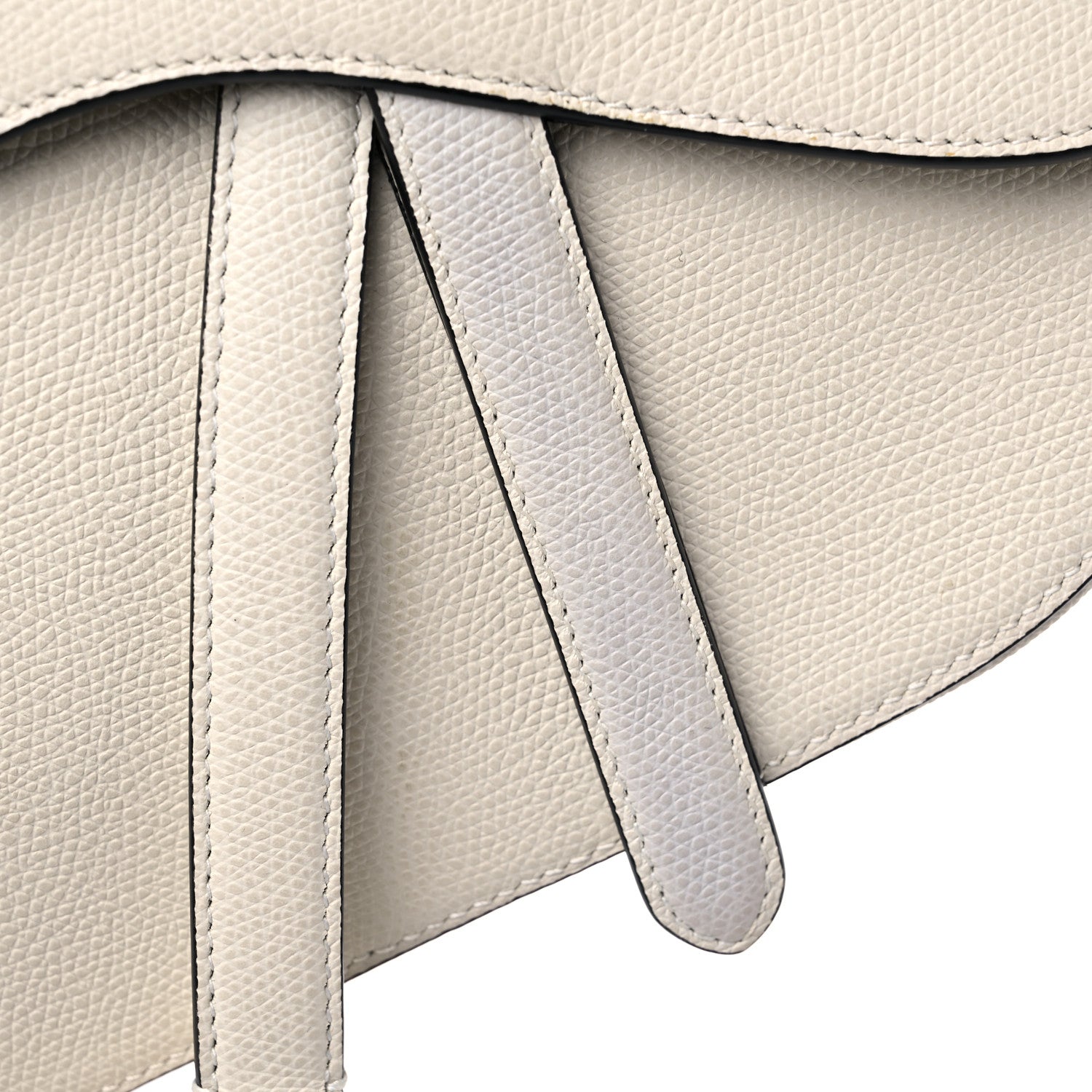 Christian Dior Grained Calfskin Saddle Bag White 13 of 13