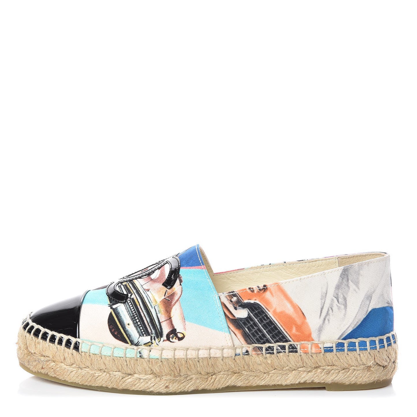 Fabric Patent CC Espadrilles 35 Multicolor Black