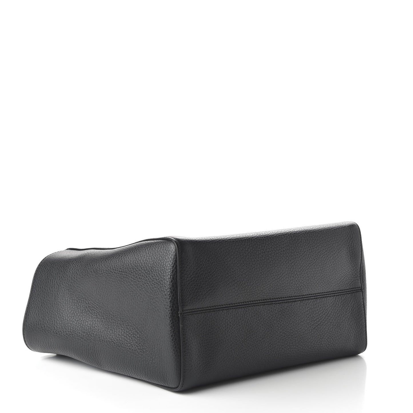 Pebbled Calfskin Small Swing Tote Black