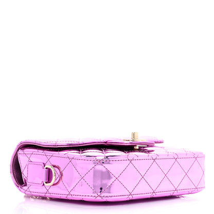 Chanel Mirror Calfskin Metallic Calfskin Quilted Hollywood Boulevard Flap With Coin Purse Light Purple 5 of 11
