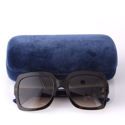 Gucci Oversize Square Web GG 0036S Sunglasses Tortoise 7 of 7