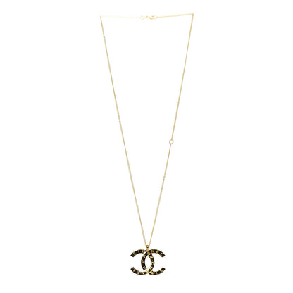 Chanel Metal CC Paris Button Necklace Gold 3 of 6