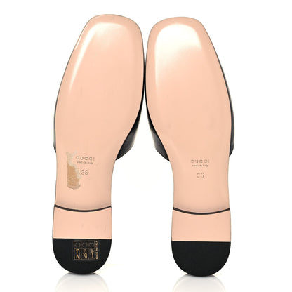 Gucci Malaga Kid Crystal Square G Madelyn Slippers 36 Black 5 of 9