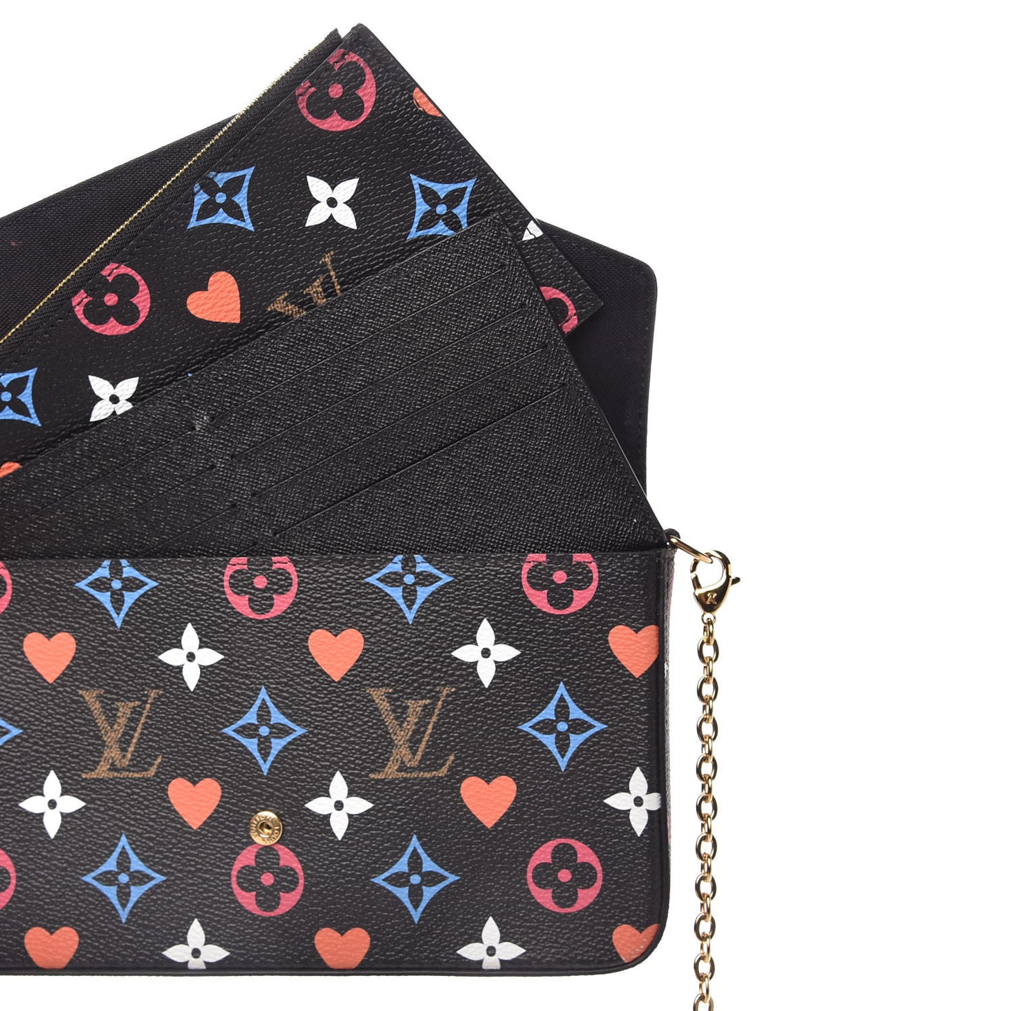 Game On Felicie Chain Wallet Black